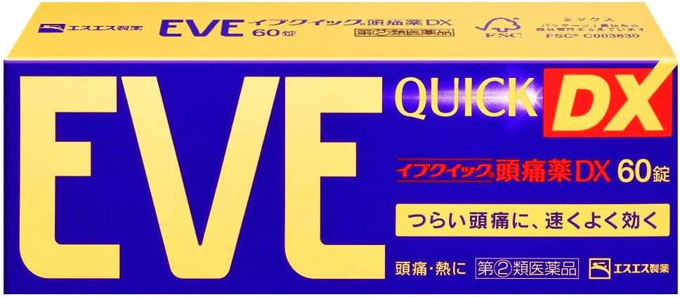 IbuQuick Headache DX 60 Tablets – Fast-Acting Ibuprofen Pain Reliever by SSP