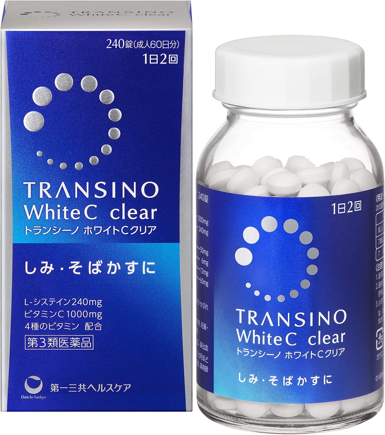 Daiichi Sankyo Transino White C Clear 120 Tablets – Japan's #1 Medicated Whitening Supplement