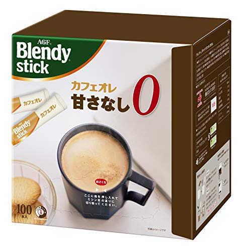 AGF Blendy Stick Cafe au Lait Unsweetened 100 Sticks