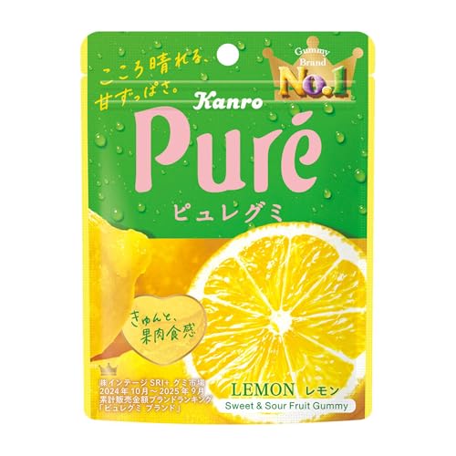 Kanro Puré Gummies Lemon - 56g x 6 Pack